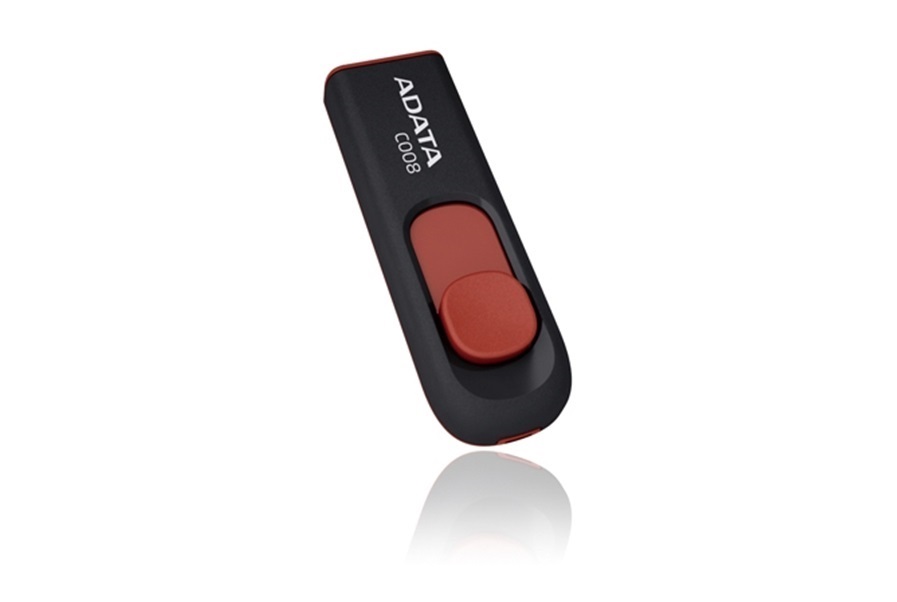 USB stick A-Data 64GB C008 , negru cu rosu 2.0, AC008-64G-RKD