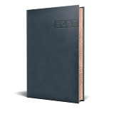 Agenda datata A5 2025 Premium Deluxe Teano albastru inchis margini bronz 352 Herlitz 9495460